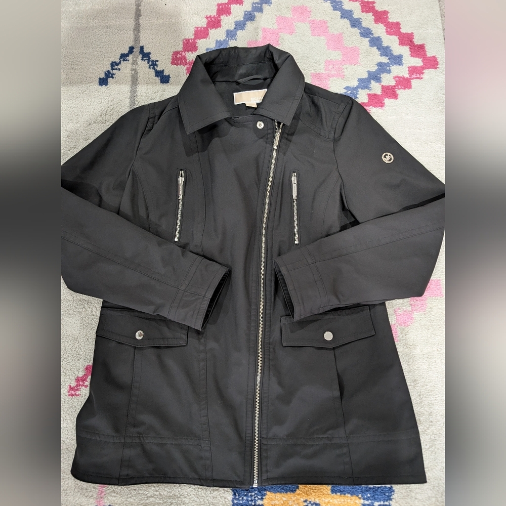 Michael Kors Black Trench Coat - Women's Size L